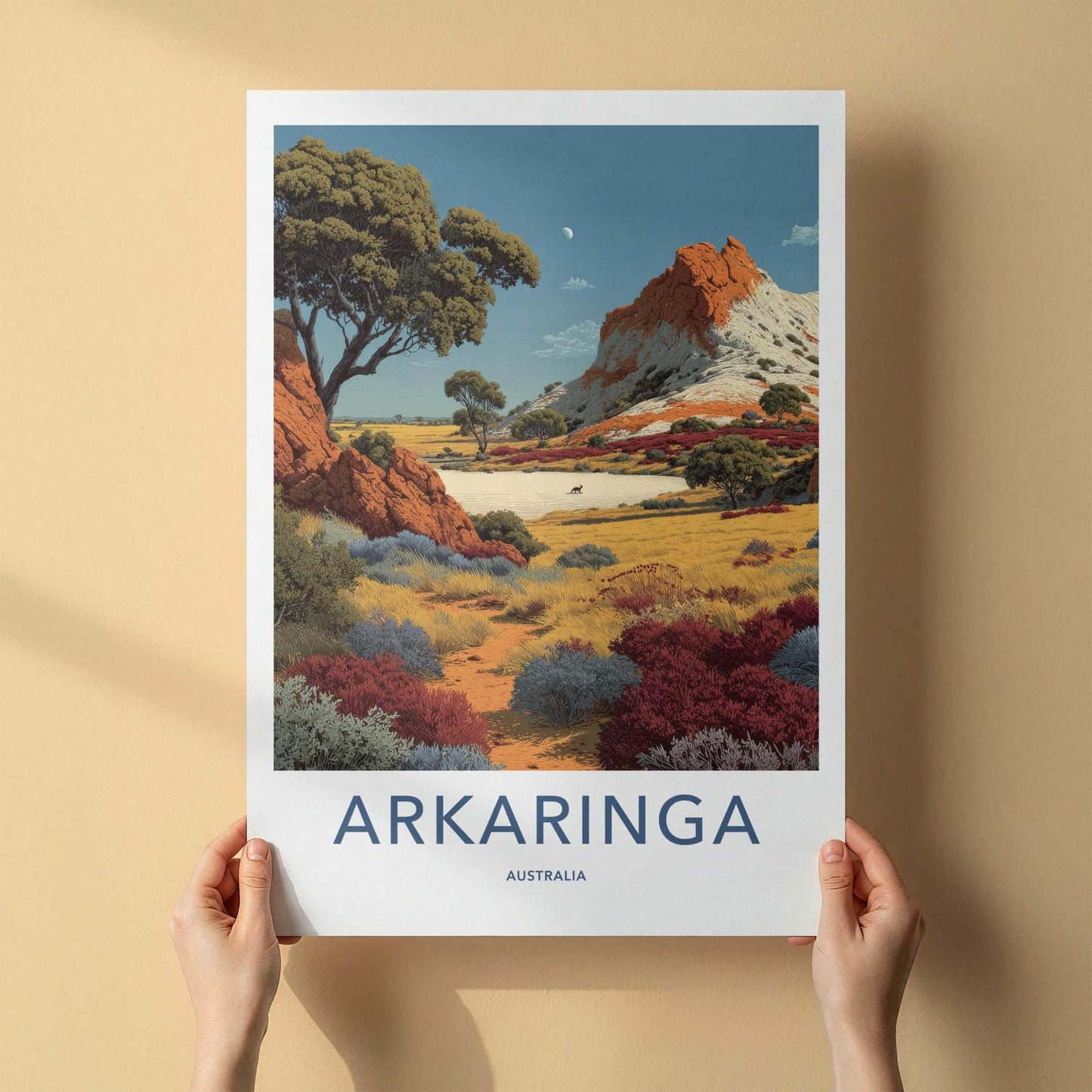 Arkarringa Poster - Australia Travel Art - Outback Landscape Home Decor