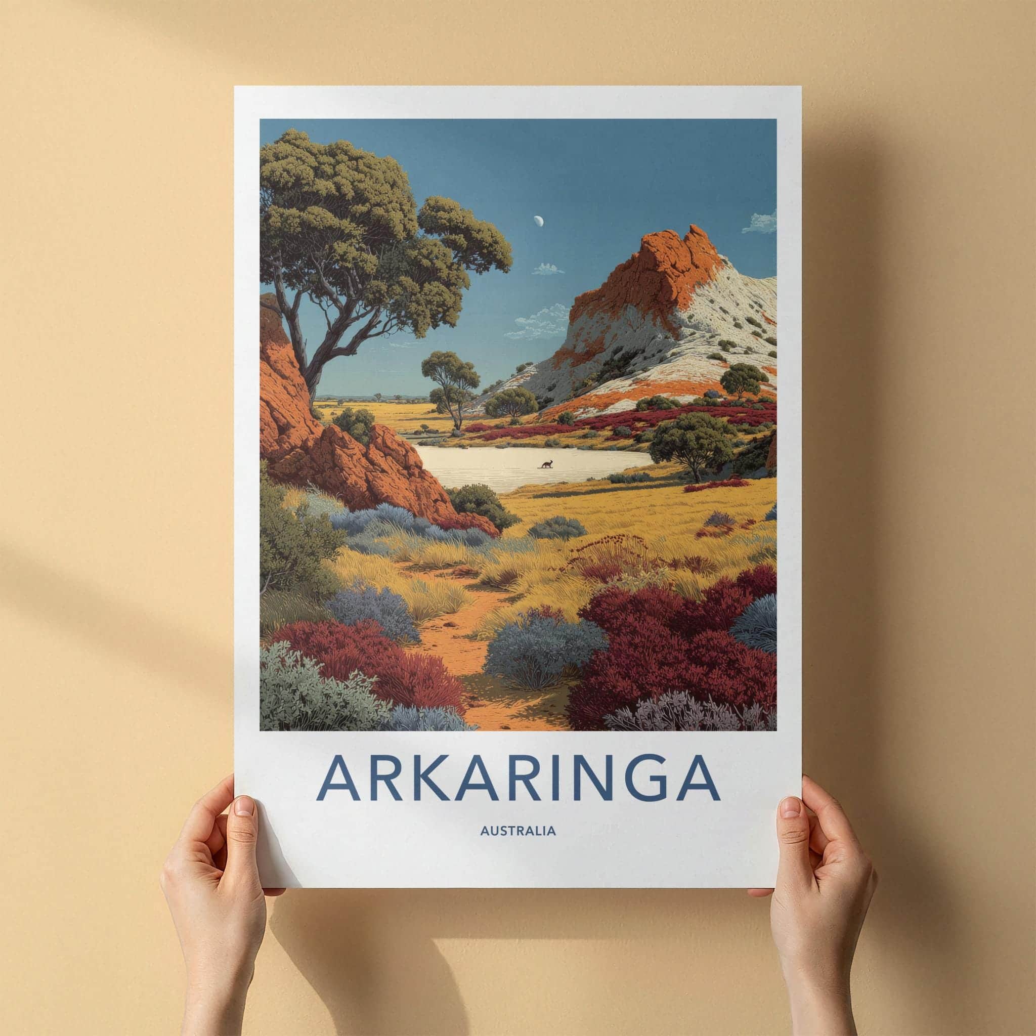 Arkarringa Poster - Australia Travel Art - Outback Landscape Home Decor