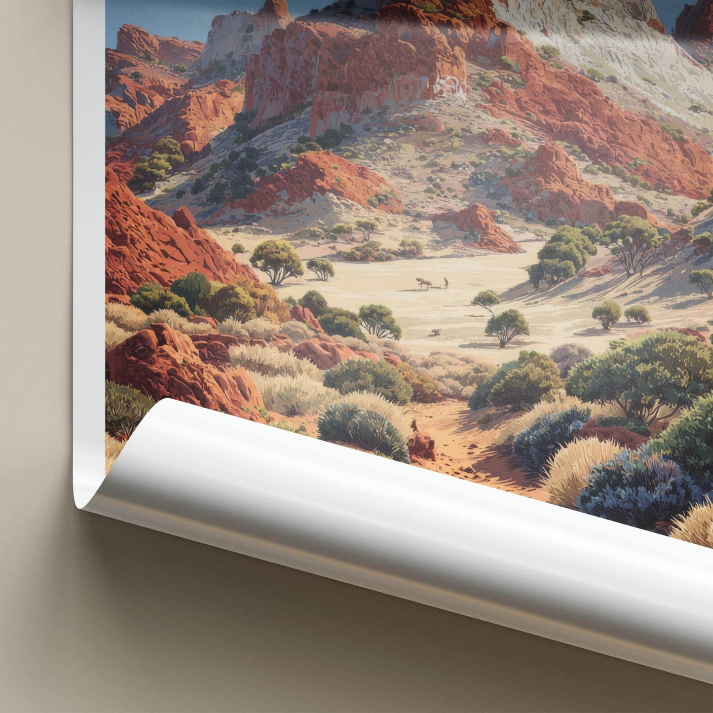 Arkarringa Poster - Australia Travel Art - Red Rock Desert Wall Decor