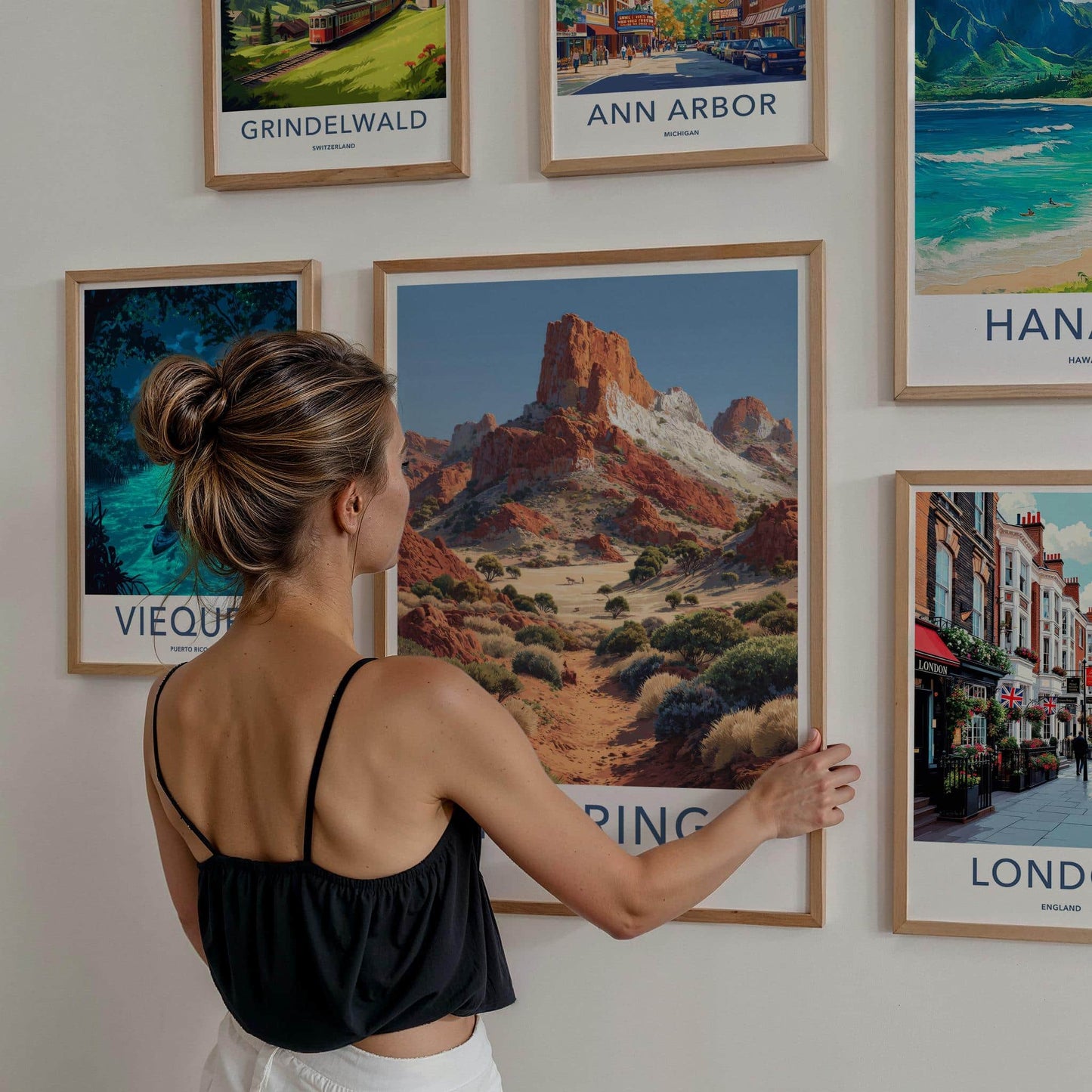 Arkarringa Poster - Australia Travel Art - Red Rock Desert Wall Decor