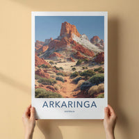 Arkarringa Poster - Australia Travel Art - Red Rock Desert Wall Decor
