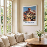 Arkarringa Poster - Australia Travel Art - Red Rock Desert Wall Decor