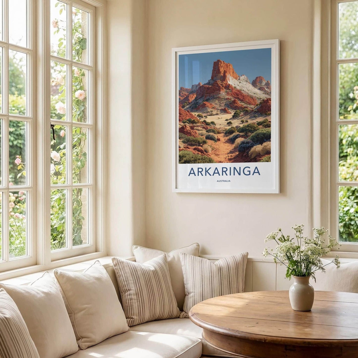 Arkarringa Poster - Australia Travel Art - Red Rock Desert Wall Decor