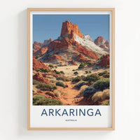 Arkarringa Poster - Australia Travel Art - Red Rock Desert Wall Decor