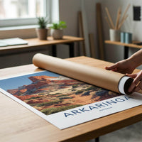 Arkarringa Poster - Australia Travel Art - Red Rock Desert Wall Decor