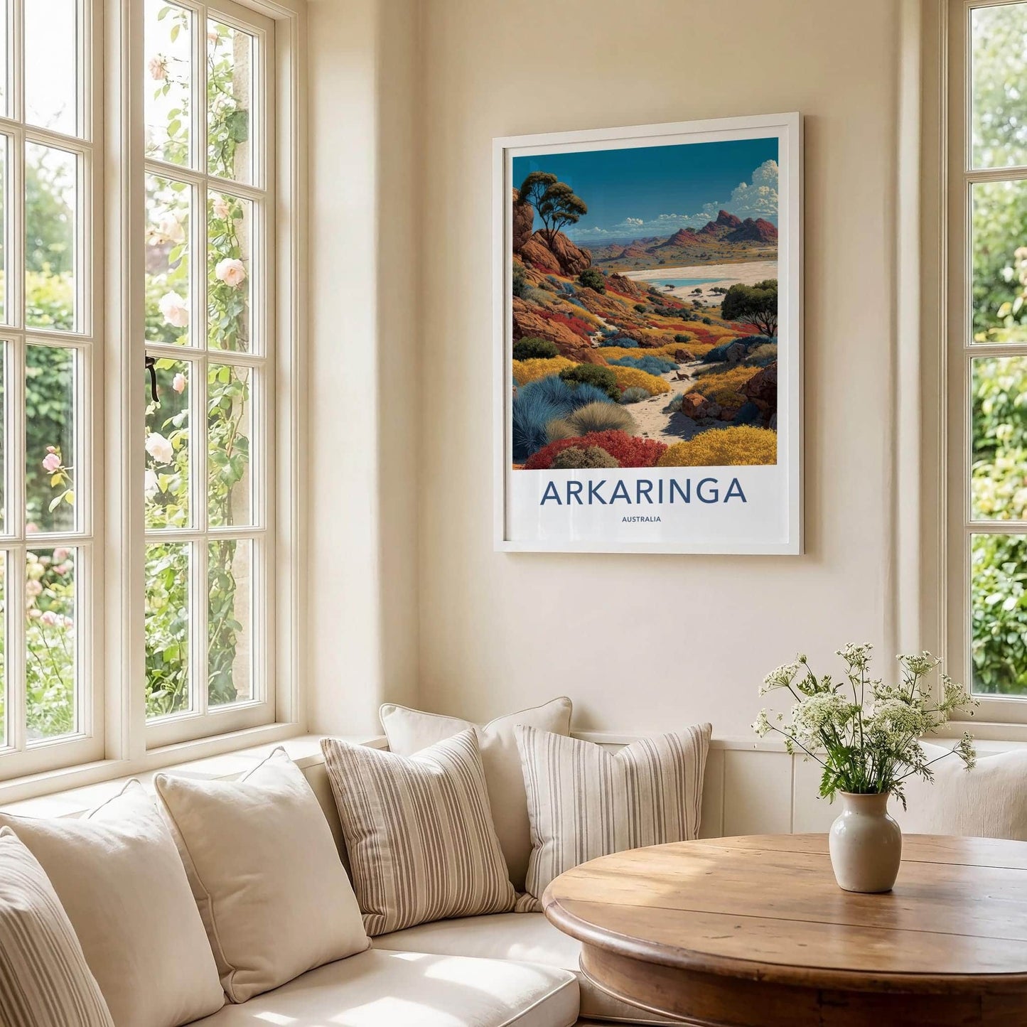 Arkarringa Poster - Australia Travel Print - Vibrant Desert Scene Wall Decor