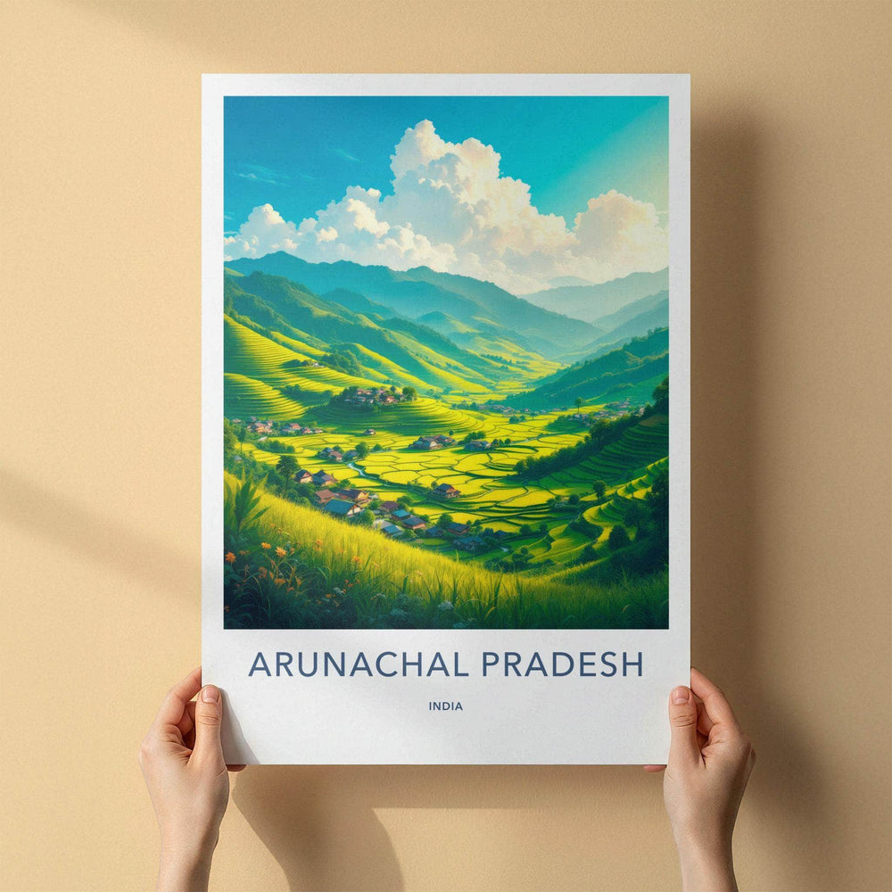 Arunachal Pradesh Art Print - Vibrant Indian Landscape Wall Decor