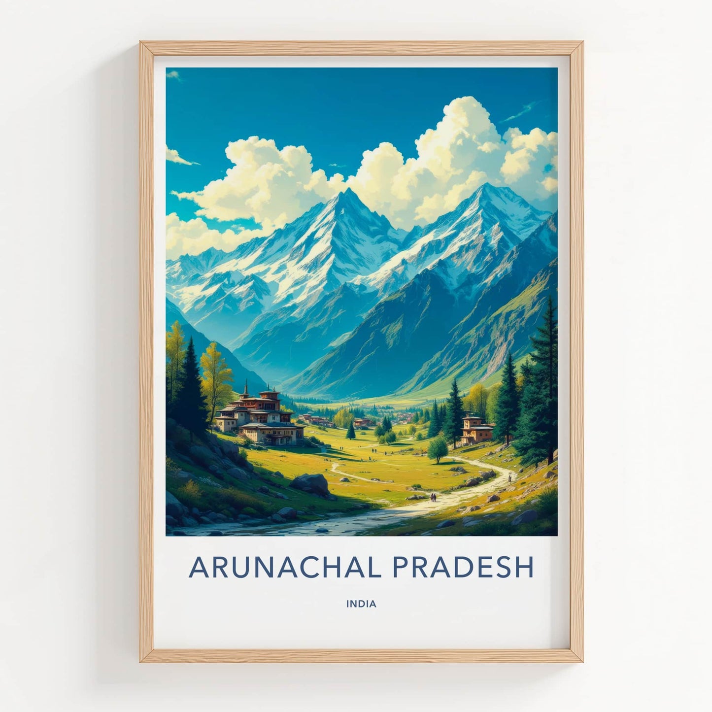Arunachal Pradesh Poster - India Travel Art - Arunachal Pradesh Valley Home Decor