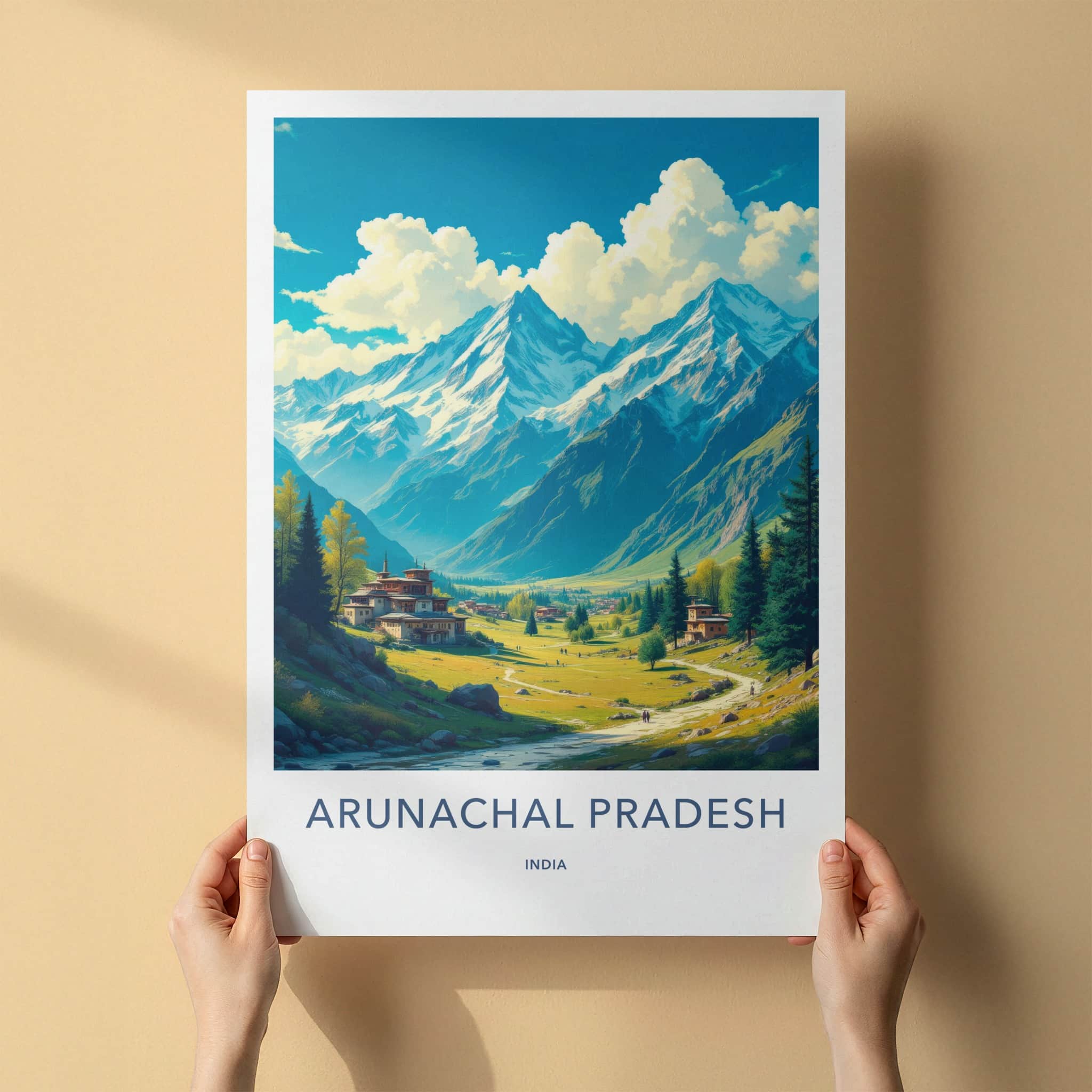 Arunachal Pradesh Poster - India Travel Art - Arunachal Pradesh Valley Home Decor