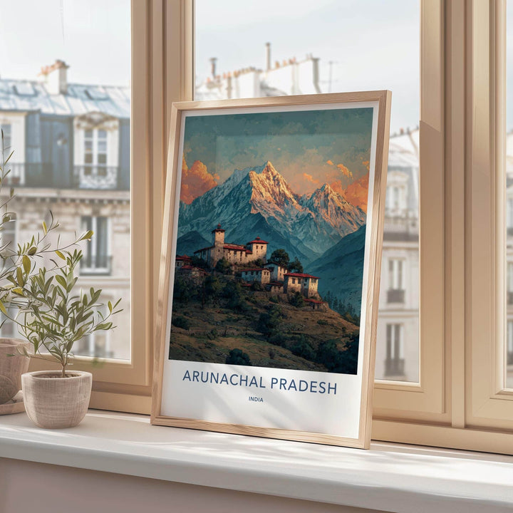 Arunachal Pradesh Poster - India Travel Art - Mountain Village Wall Decor