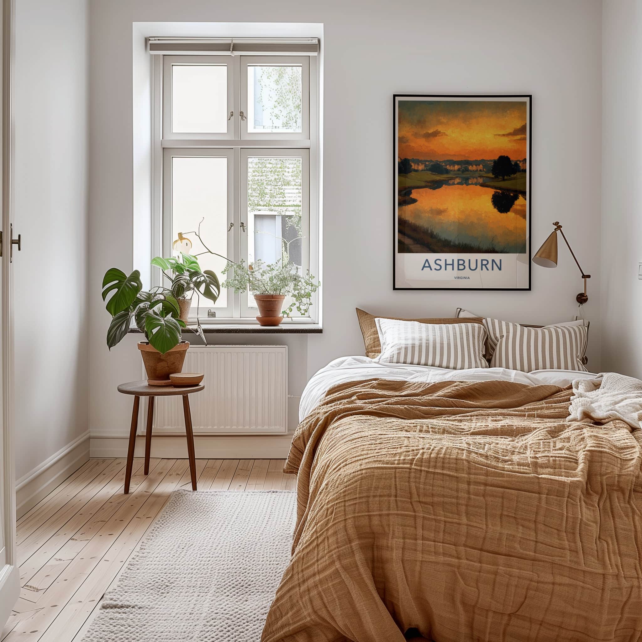 Ashburn Poster - Virginia Wall Art - Golden Lake Houses Home Decor