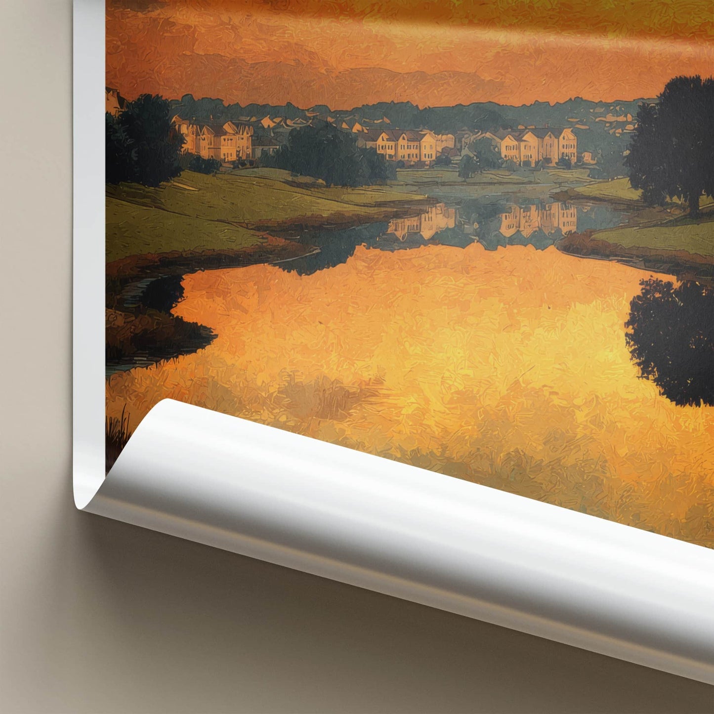 Ashburn Poster - Virginia Wall Art - Golden Lake Houses Home Decor