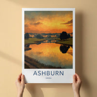 Ashburn Poster - Virginia Wall Art - Golden Lake Houses Home Decor