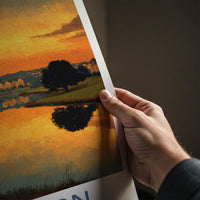 Ashburn Poster - Virginia Wall Art - Golden Lake Houses Home Decor