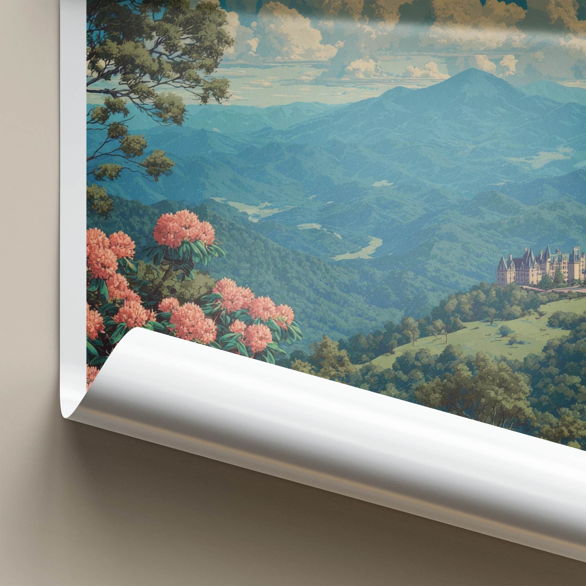 Asheville Poster - North Carolina Travel Art - Grand Estate Mountains Gallery Art