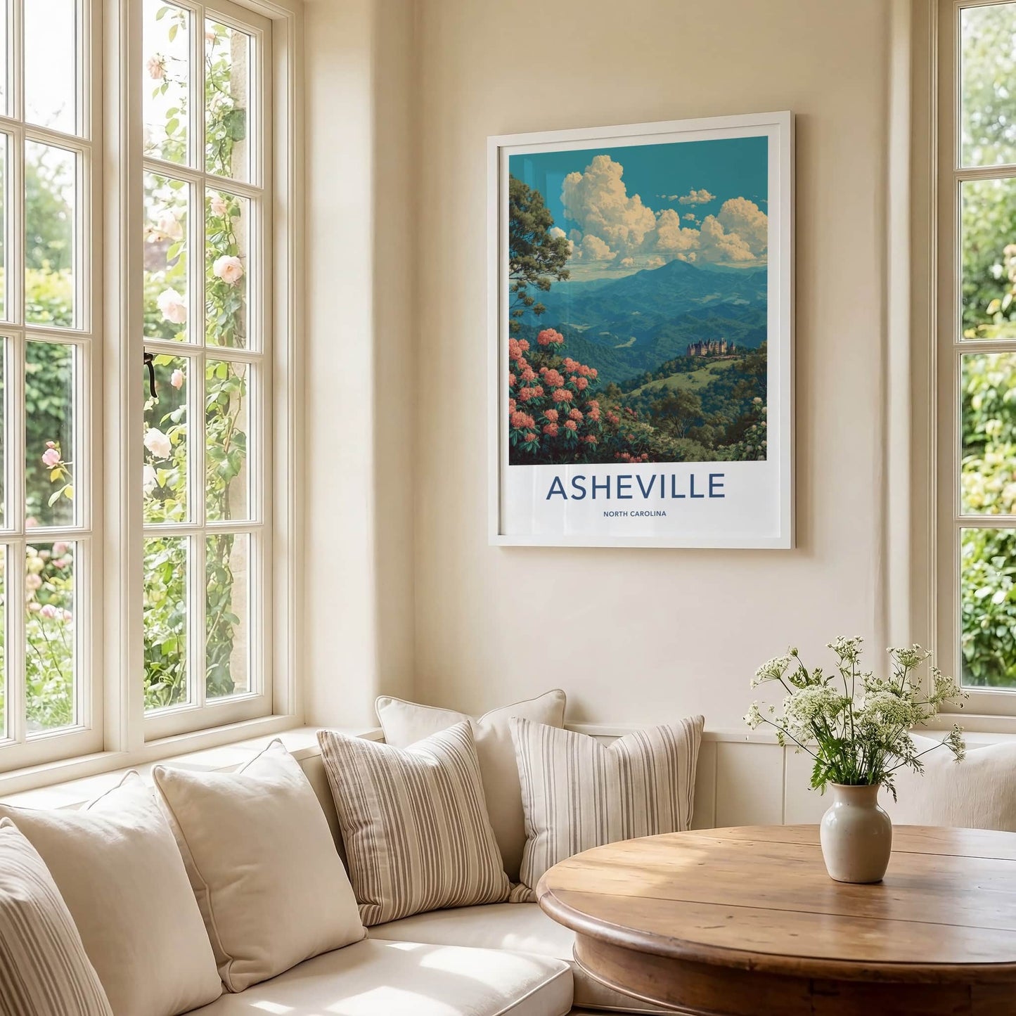 Asheville Poster - North Carolina Travel Art - Grand Estate Mountains Gallery Art