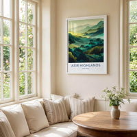 Asir Highlands Poster - Saudi Arabia Travel Art - Lush Green Valleys Wall Decor