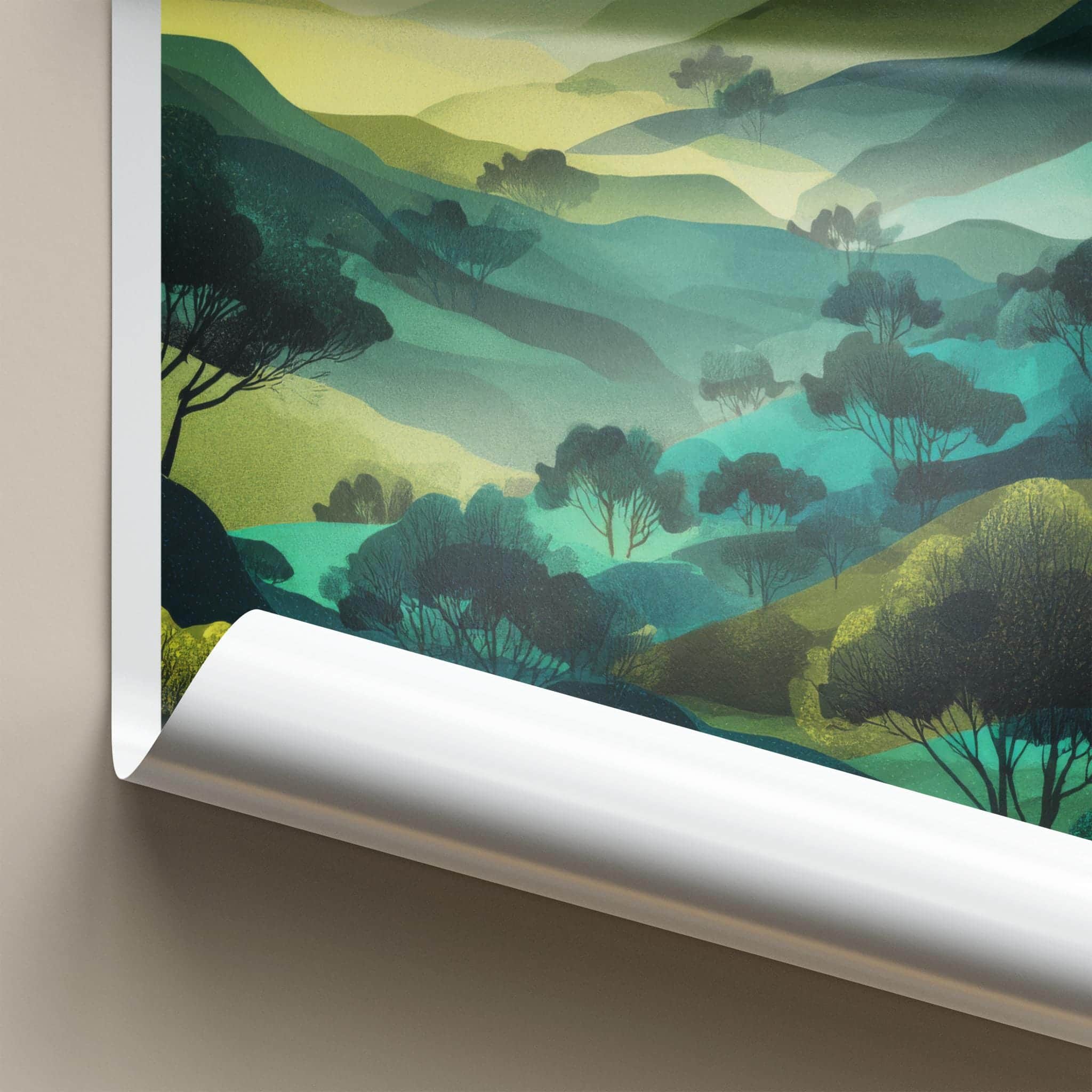 Asir Highlands Poster - Saudi Arabia Travel Art - Lush Green Valleys Wall Decor