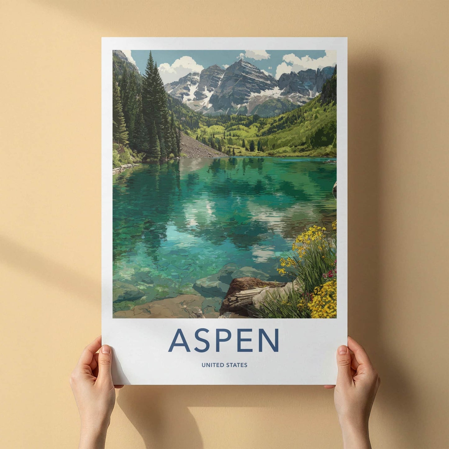 Aspen Poster - Colorado Art Print - Turquoise Lake Peaks Gallery Art