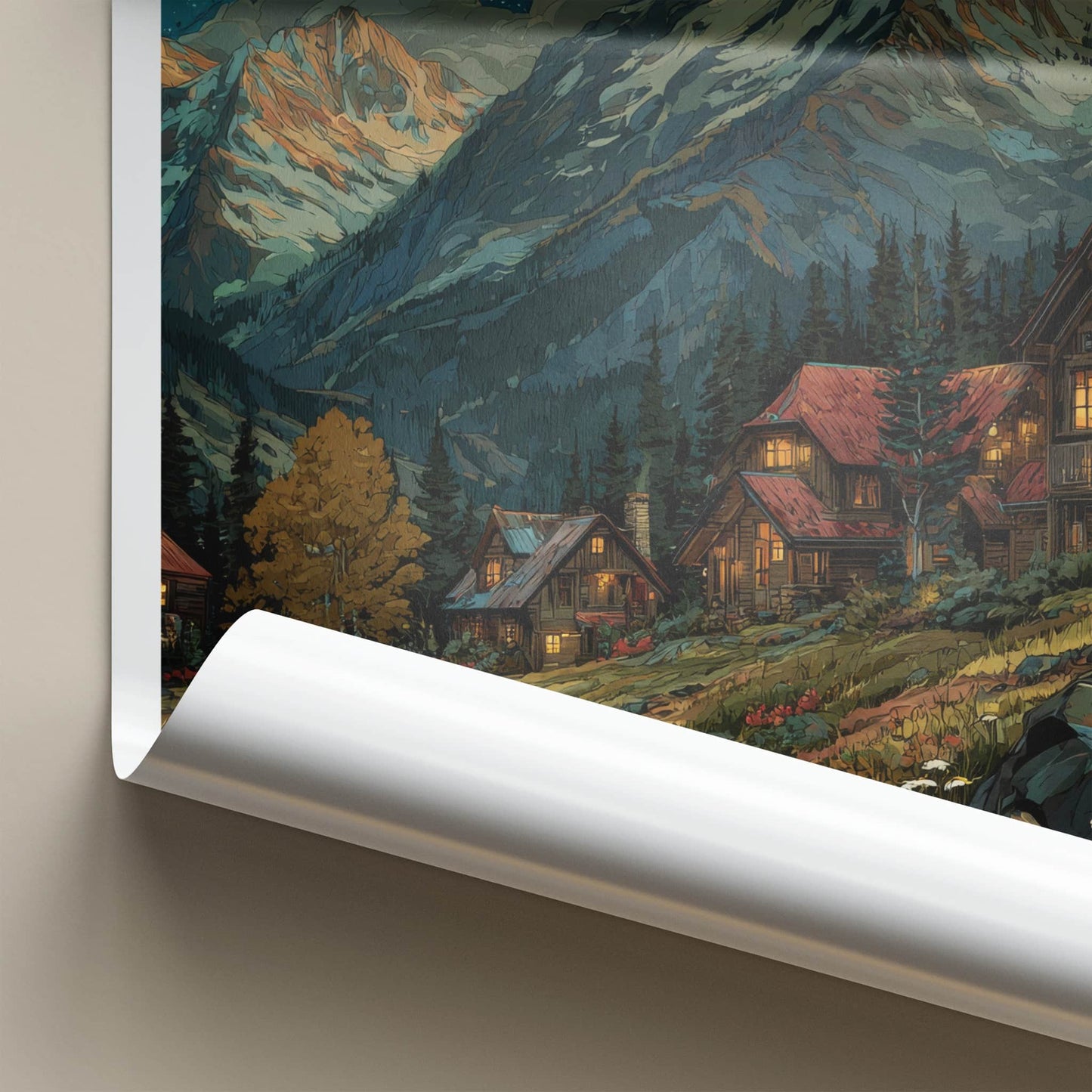 Aspen Poster - Colorado Aurora Mountain Village Art Print Gallery Art