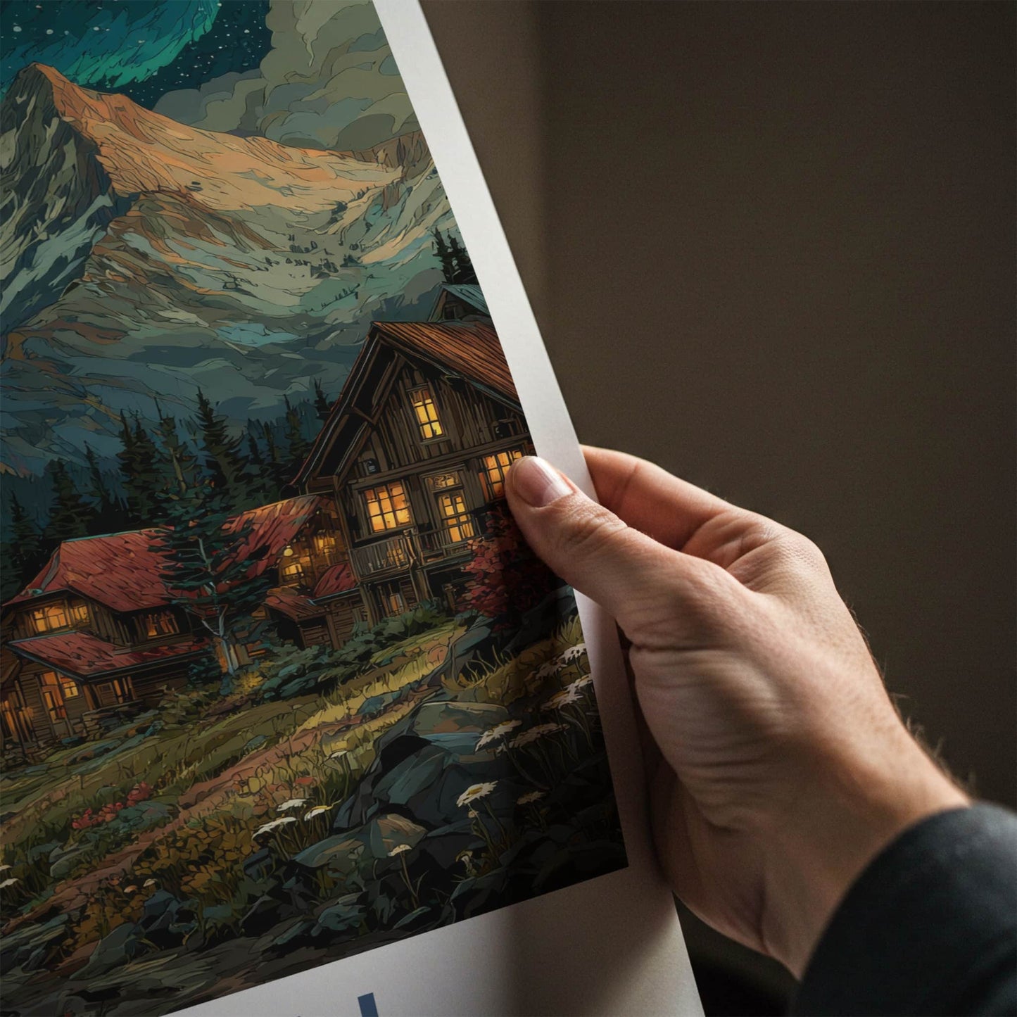 Aspen Poster - Colorado Aurora Mountain Village Art Print Gallery Art
