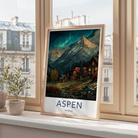 Aspen Poster - Colorado Aurora Mountain Village Art Print Gallery Art