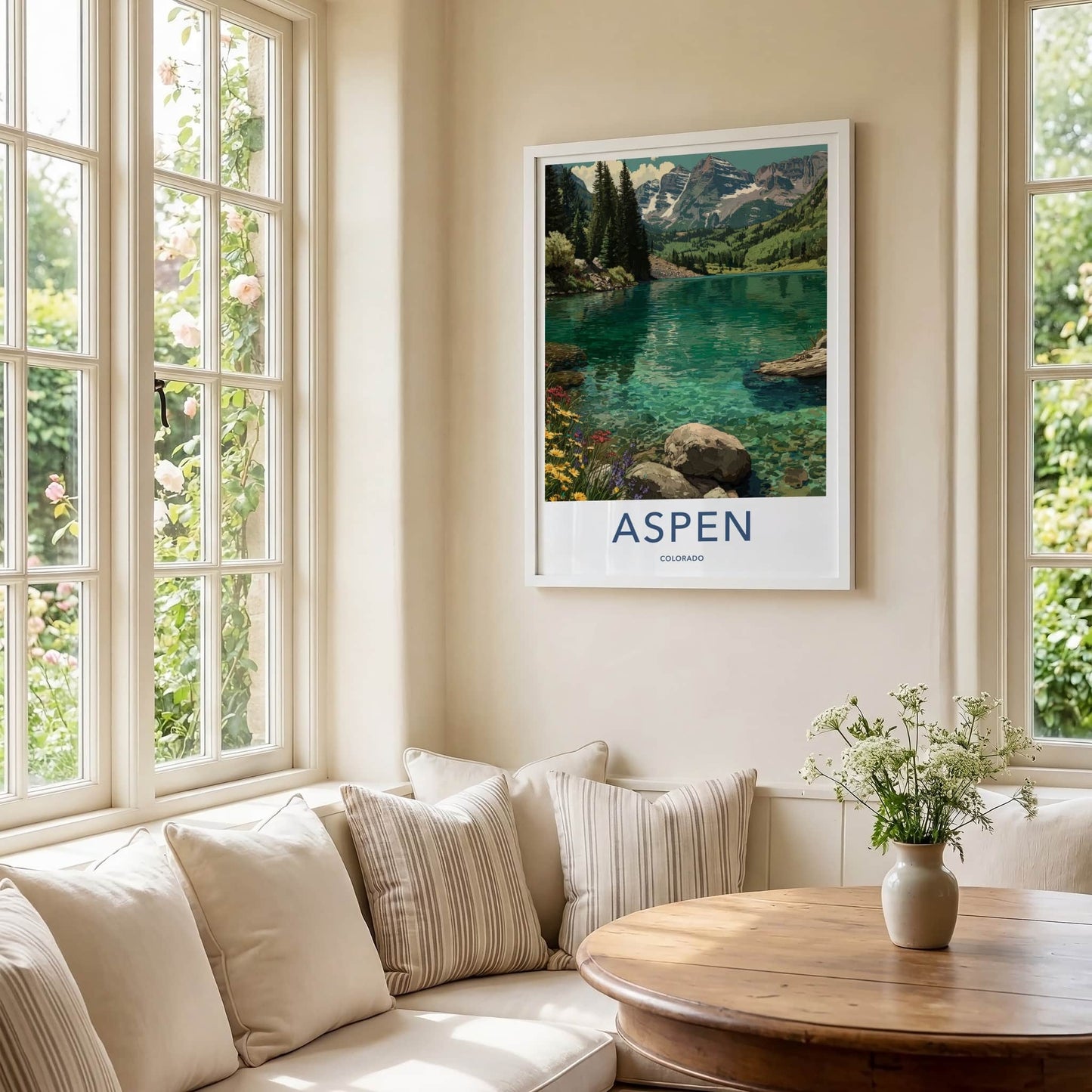 Aspen Poster - Colorado Wall Art - Vibrant Mountain Lake Home Decor