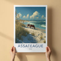 Assateague Island Poster - Maryland Art Print - Wild Horses Beach Wall Decor