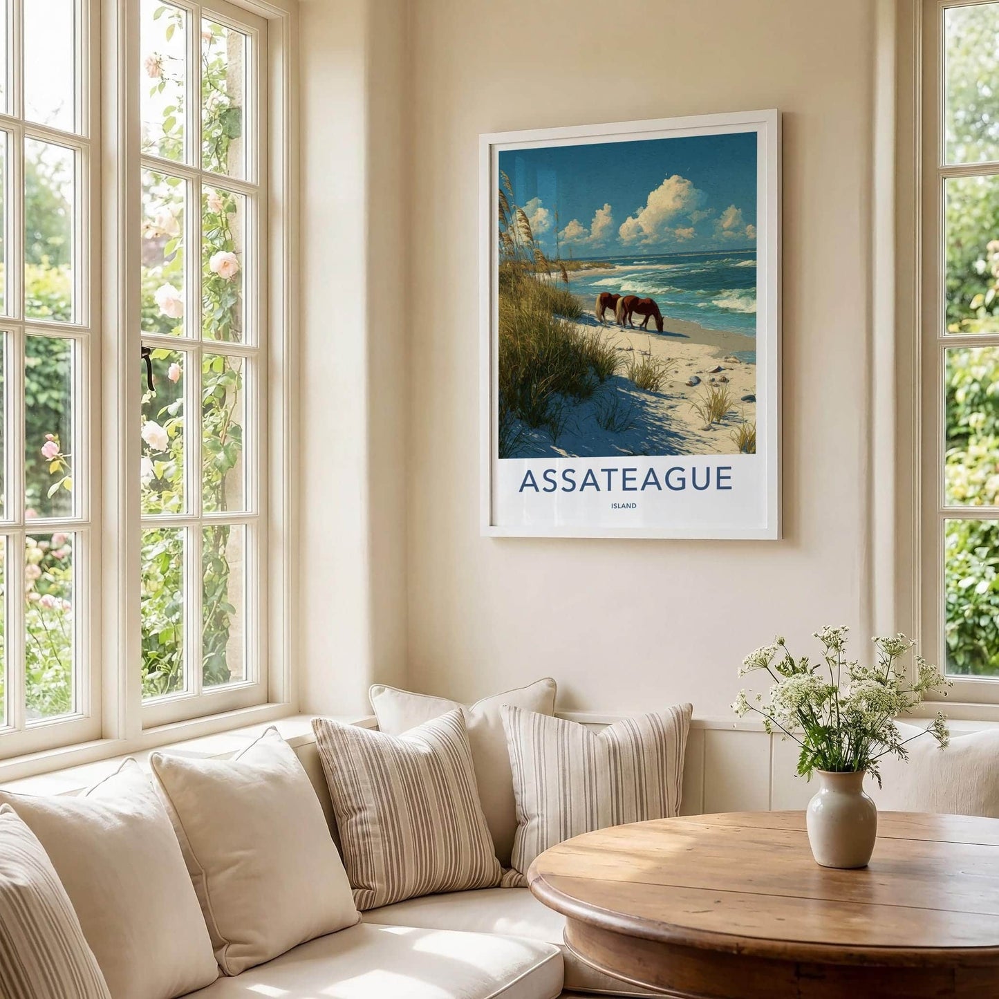 Assateague Island Poster - Maryland Art Print - Wild Horses Beach Wall Decor
