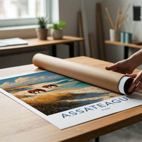 Assateague Island Poster - Maryland Travel Print - Wild horses beach Wall Decor