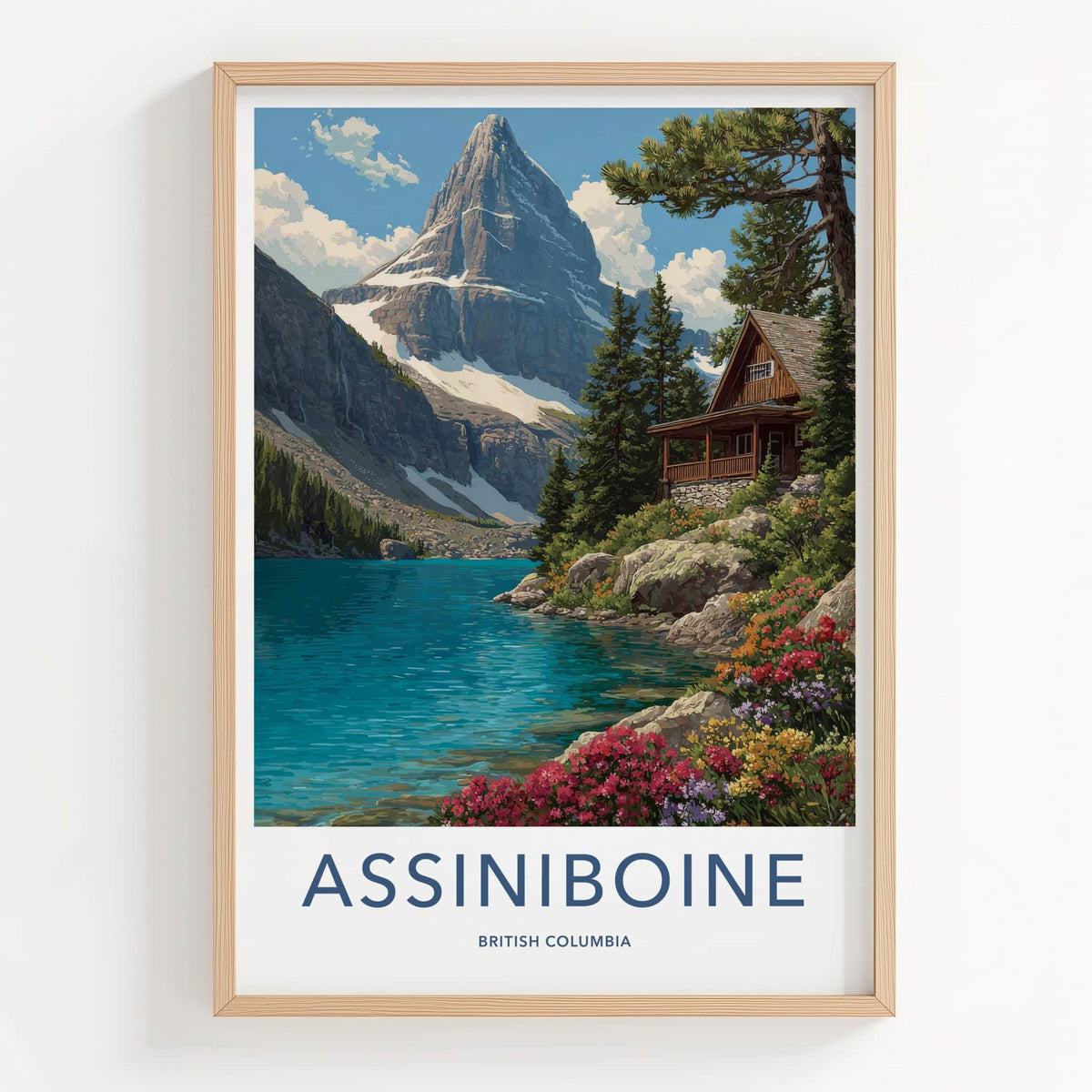 Assiniboine Poster - British Columbia Travel Print