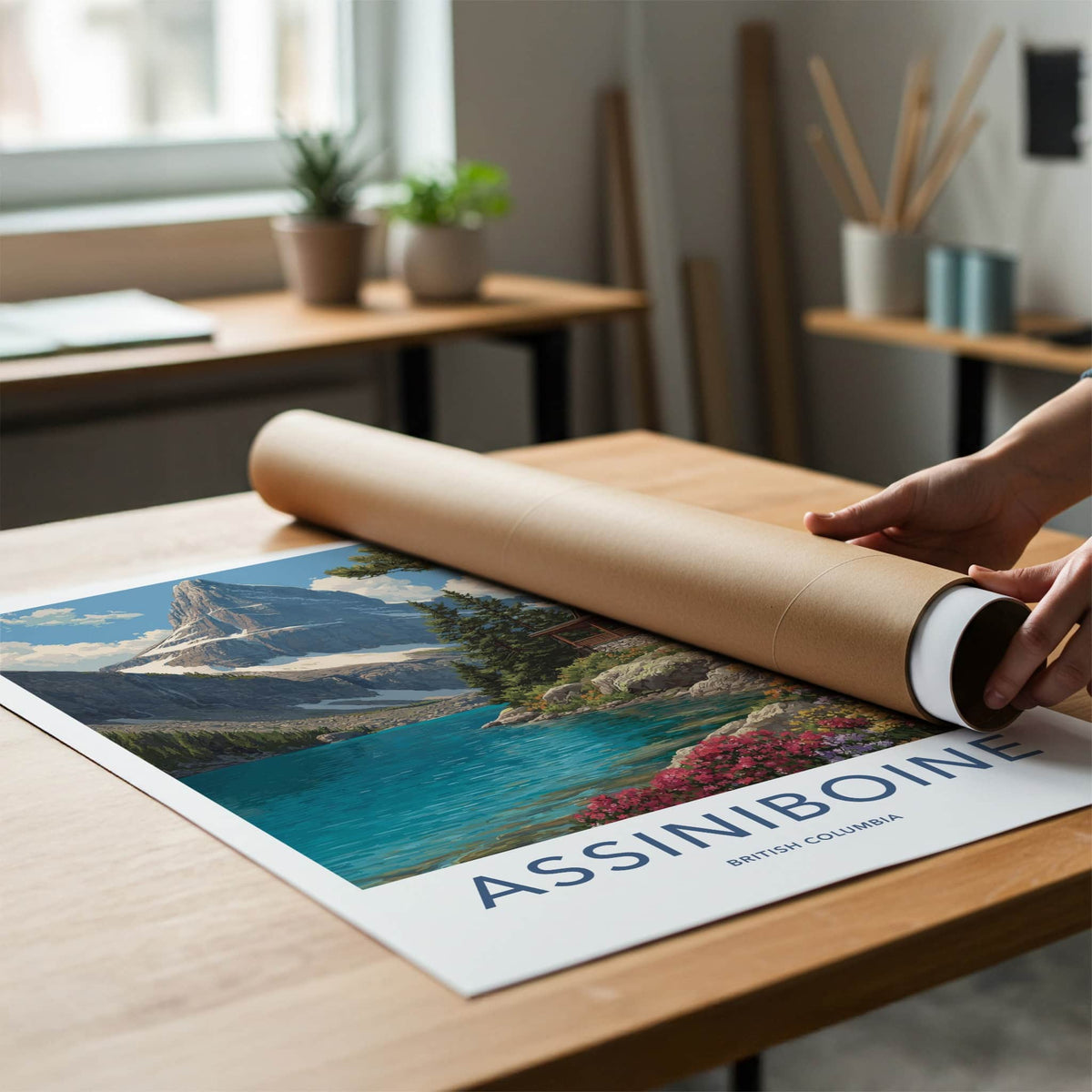Assiniboine Poster - British Columbia Travel Print