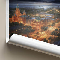 Asuncion Poster - Paraguay Travel Art - Moonlit Cityscape View Home Decor