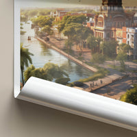 Asuncion Poster - Paraguay Travel Art - Sunset City River Home Decor