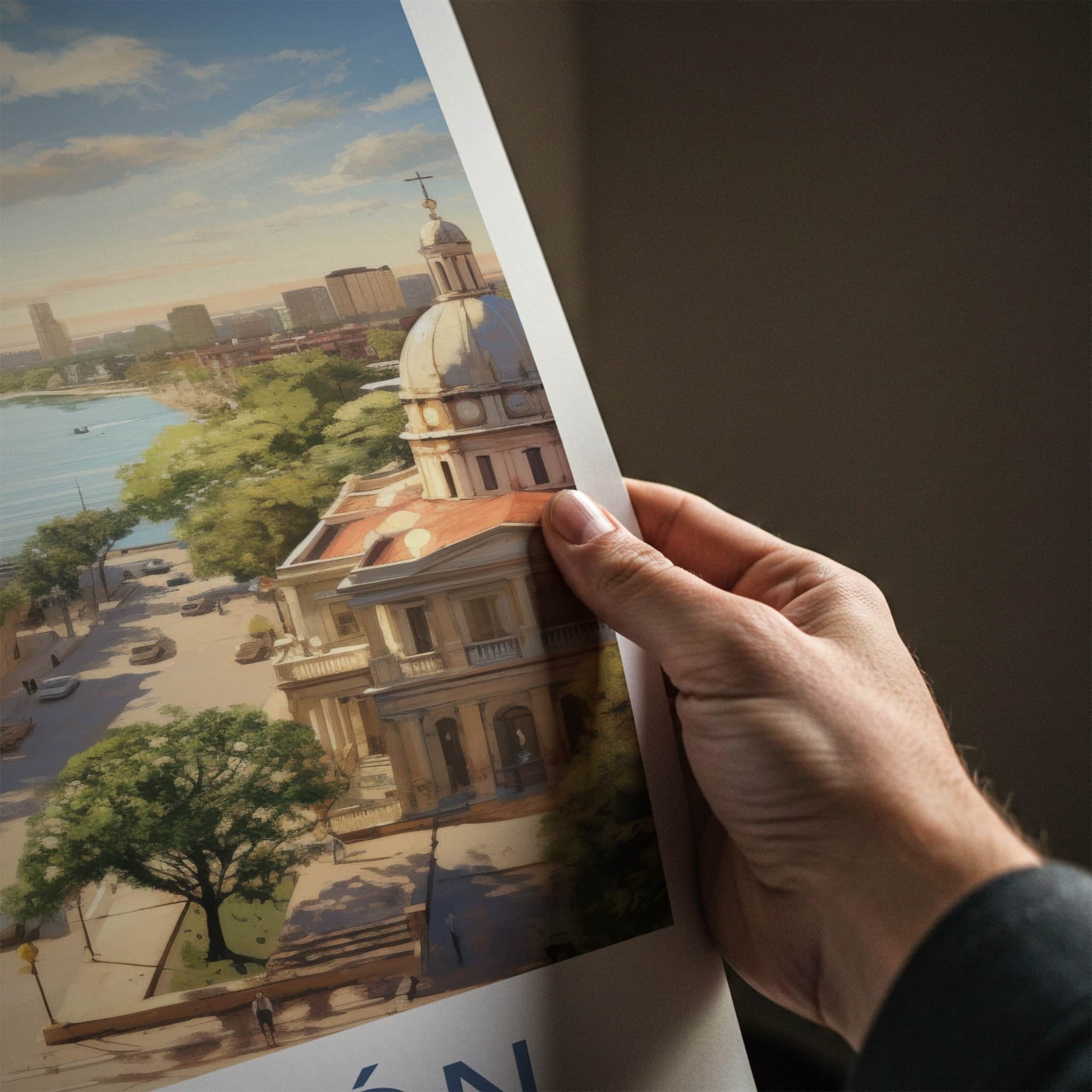 Asuncion Poster - Paraguay Travel Print - Urban River View Home Decor