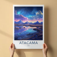 Atacama Poster - Chile Travel Art - Vibrant Sky Reflection Home Decor