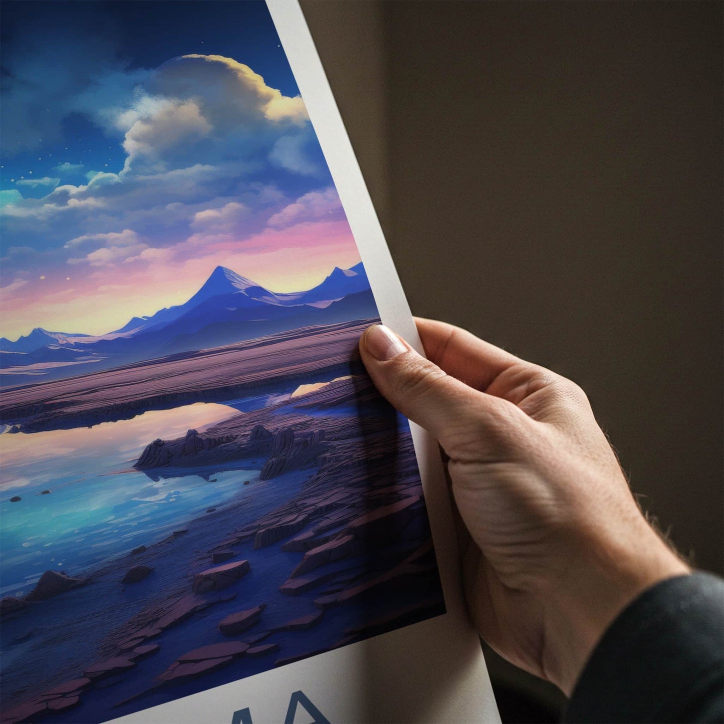 Atacama Poster - Chile Travel Art - Vibrant Sky Reflection Home Decor