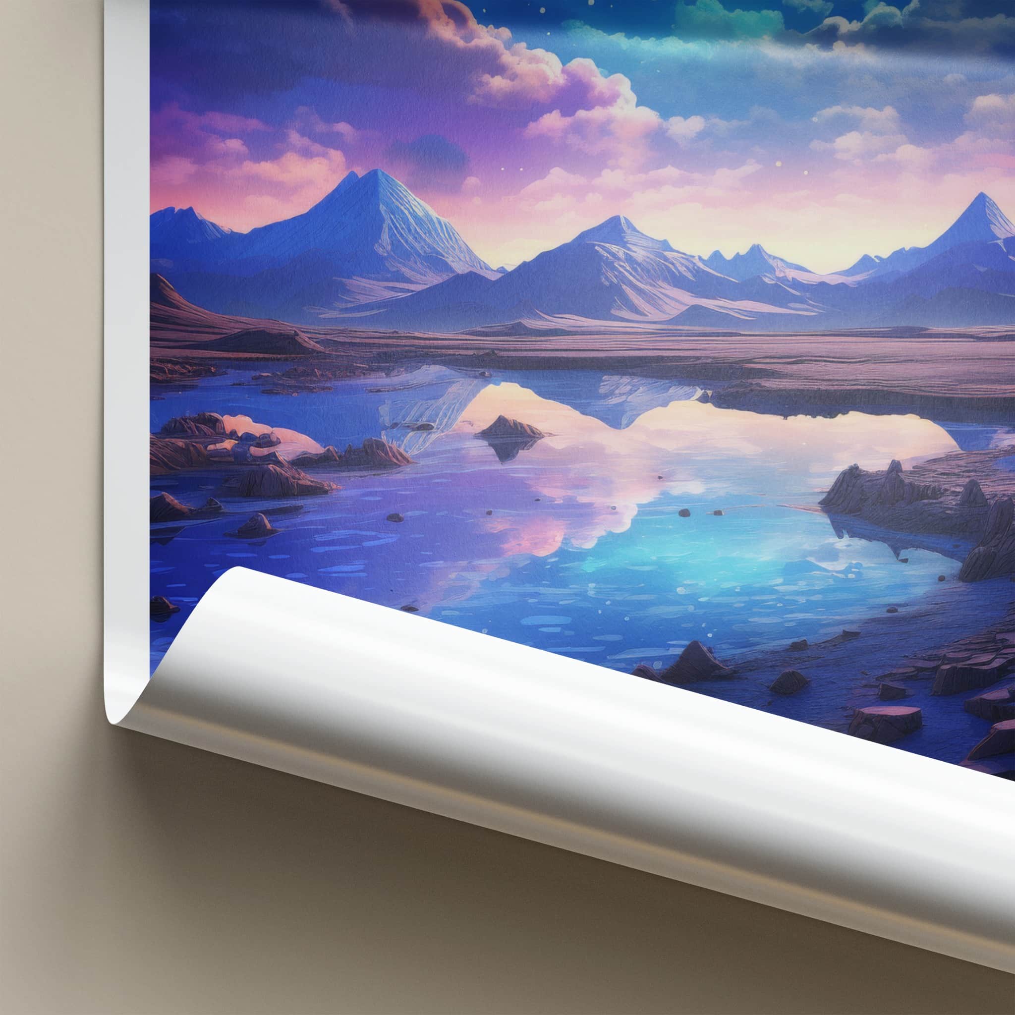 Atacama Poster - Chile Travel Art - Vibrant Sky Reflection Home Decor