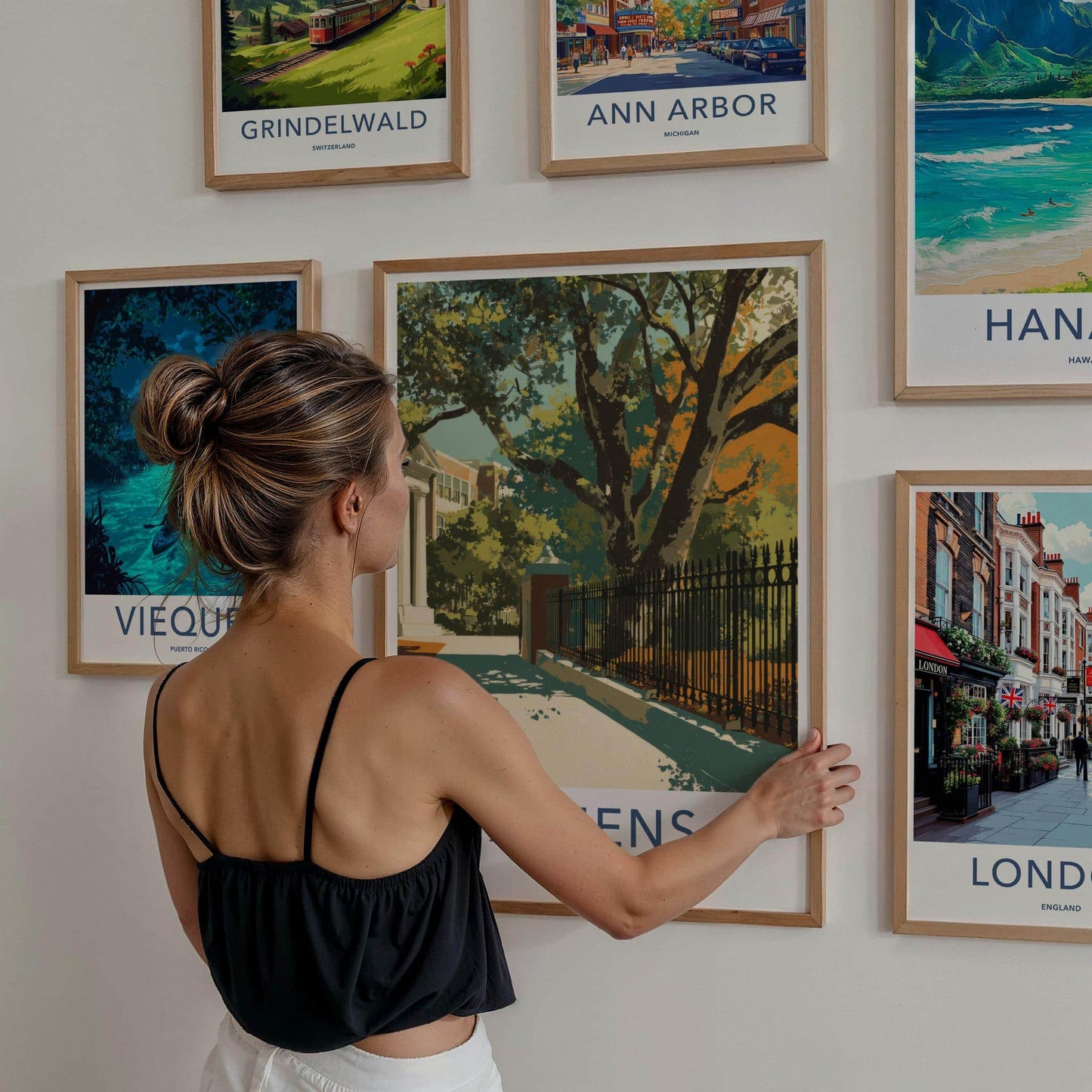 Athens Poster - Georgia Art Print - Vibrant Street Scene Home Decor