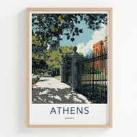 Athens Poster - Georgia Travel Art - United States Home Decor
