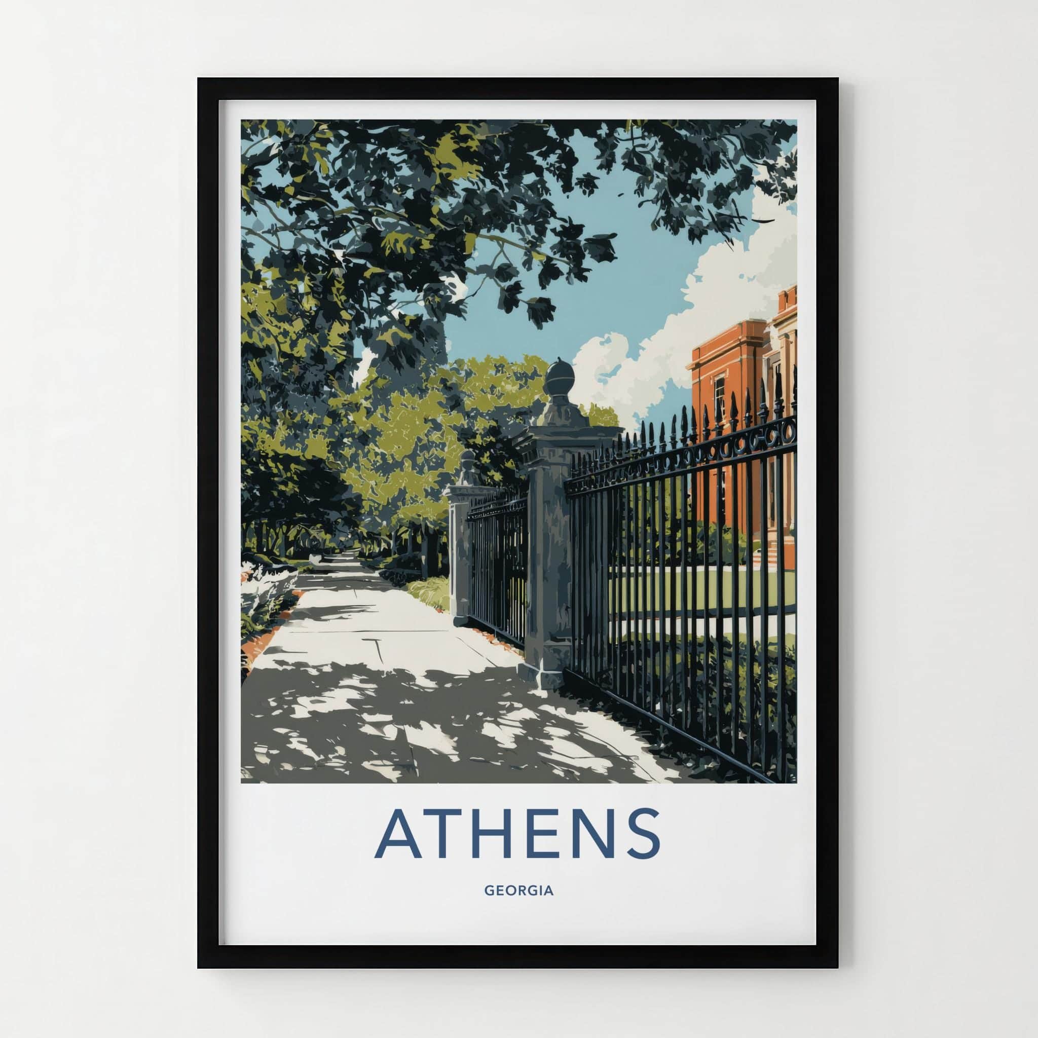 Athens Poster - Georgia Travel Art - United States Home Decor