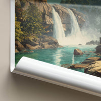 Athirappilly Falls Poster - India Wall Art - Kerala Lush Green Falls Gift