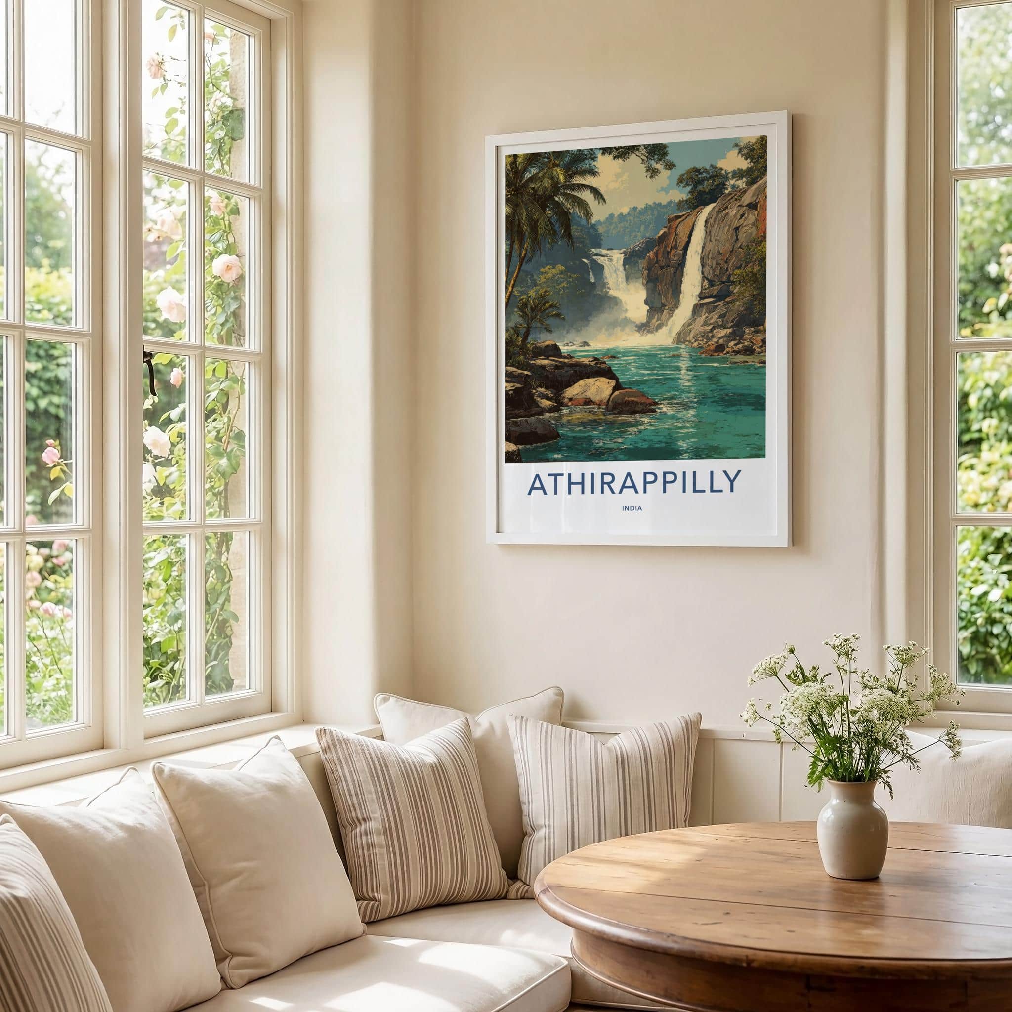 Athirappilly Poster - India Travel Print - Tropical Waterfall Wall Decor