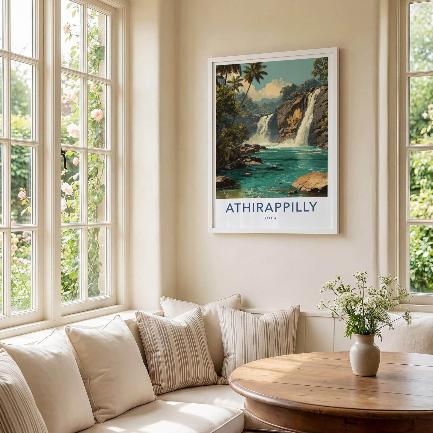 Athirappilly Poster - Kerala Travel Print - Jungle Waterfall Travel Decor