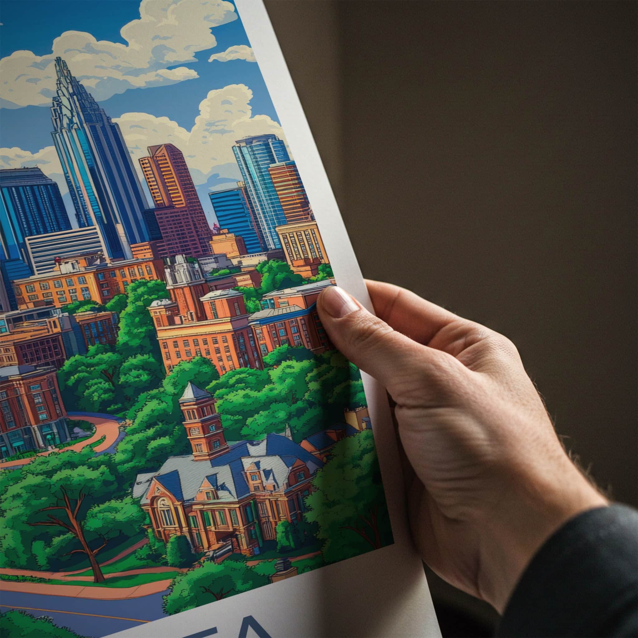 Atlanta Poster - Georgia Art Print - Lush Green Cityscape Home Decor