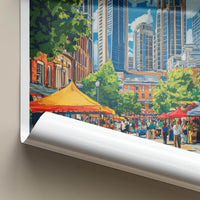 Atlanta Poster - Georgia Travel Art - Vibrant Street Market Home Decor