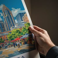 Atlanta Poster - Georgia Travel Art - Vibrant Street Market Home Decor