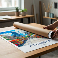Atlanta Poster - Georgia Wall Art - Downtown Cityscape Scene Gallery Art