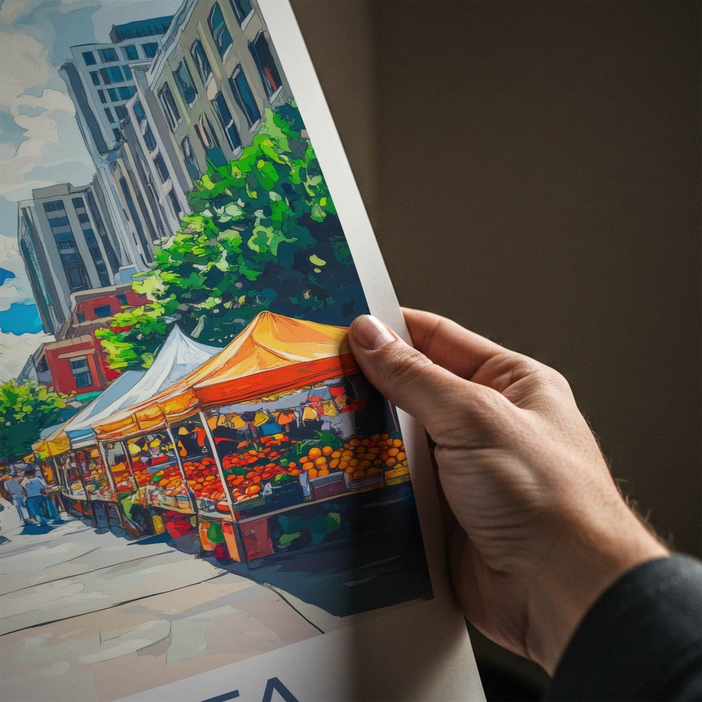 Atlanta Poster - Georgia Wall Art - Downtown Cityscape Scene Gallery Art