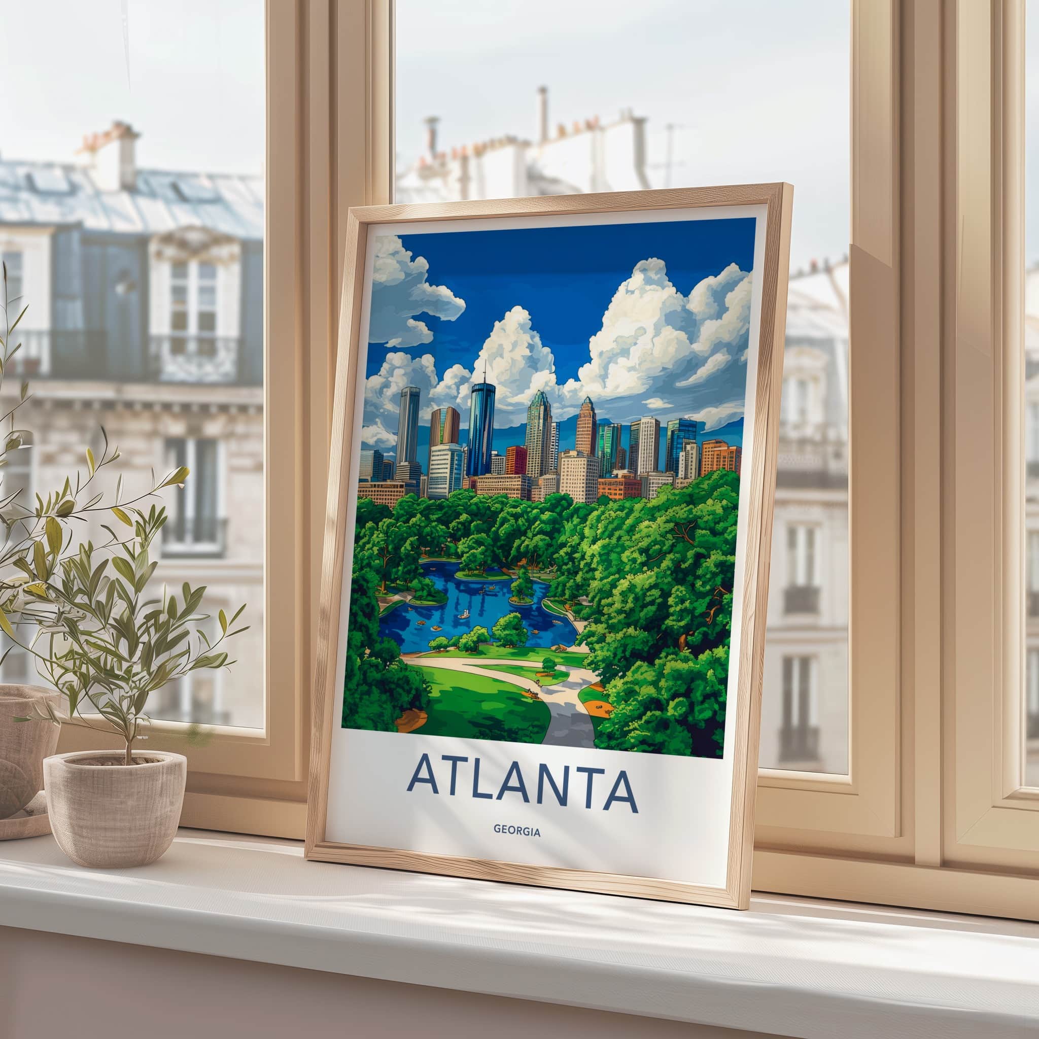 Atlanta Poster - Georgia Wall Art - Urban Park Landscape Home Decor
